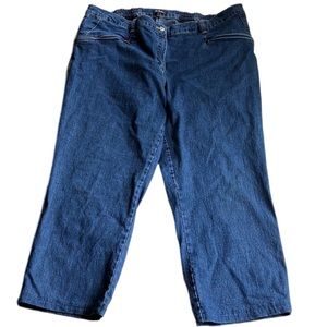 Ulla Popken 22 Straight Leg Crop Jean